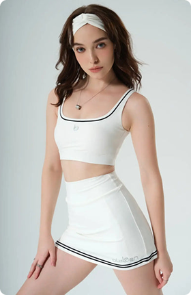Daisy Pleated Skort